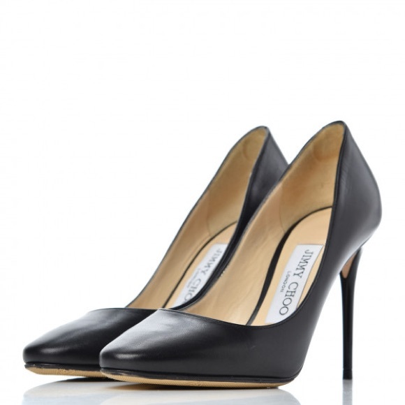 JIMMY CHOO Kid Esme 100 Pumps 35.5 Black - Picture 1 of 13
